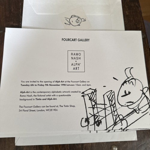 The tintin shop invitation and - invitation,