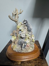 Leonardo Collection Nature Studies 1991 – Badger Woodland Scene Figurine