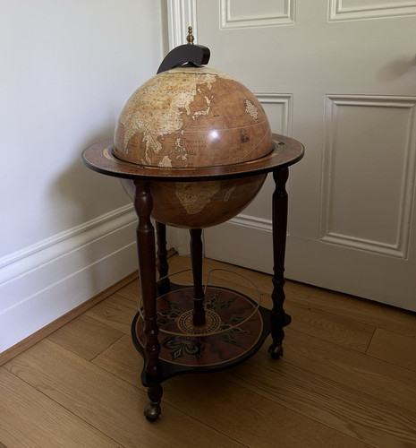 Freestanding globe bar cabinet - freestanding,