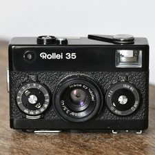 Rollei 35 Black 35mm Film Camera w/ 40mm f/3.5 Tessar Zeiss Lens