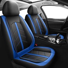 Luxury Black Blue PU Leather Front Car Seat Covers NISSAN QASHQAI MICRA