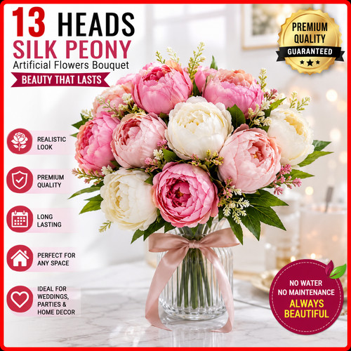 Heads silk peony artificial - silk,