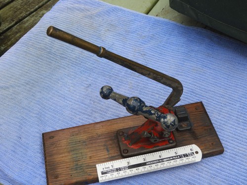 Vintage metal bender punch - vintage,
