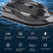 Fishing RC 600m Black Remote Control Wireless Fishing Lure Bait Boat Fish AJ