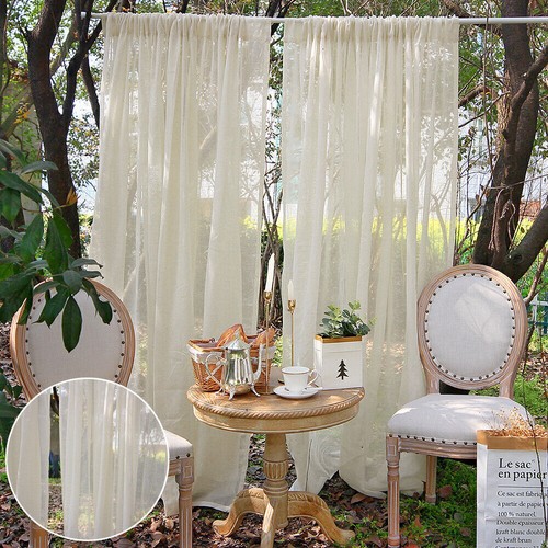 Voile curtains vintage sheer - curtains,
