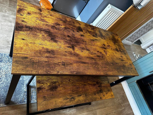 Industrial wooden dining - wooden, table