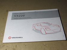 Vauxhall VX220 Turbo NA Opal Speedster Owners Manual Handbook original refZ