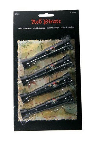 Pirate red birthday telescopes - red,
