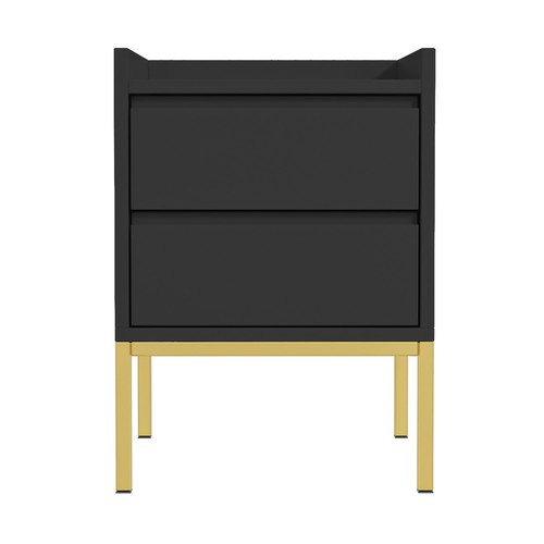 Bedside table black - black, with