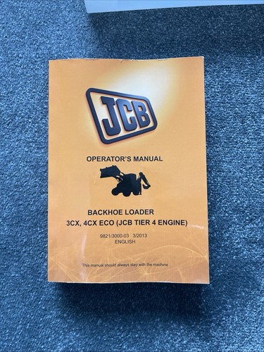 Genuine jcb operations manual - genuine,