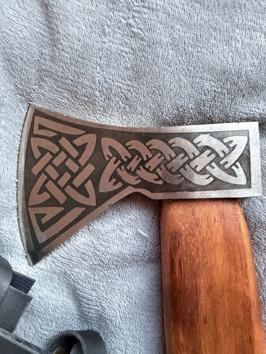 Handmade engraved axe carbon - handmade,