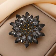 Snowflake Pearl Crystal Brooch Vintage Style Insect Diamante Brooch Pin Womens