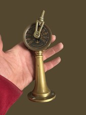 Antique Nautical Heavy Brass Ship's Engine Order Telegraph 7"
