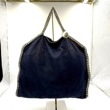 STELLA McCARTNEY Falabella Foldover navy Fabric 2Way Hand Shoulder Bag 794
