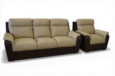 Leather Sofa + Chair Modular 3