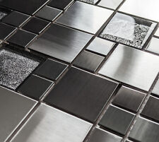 Black Silver Grey Foil Glass