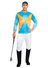 Adult Mens Blue Jockey Costume XL