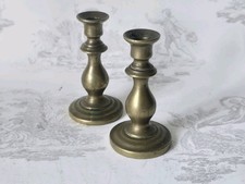 2x Vtg Antique Solid Brass