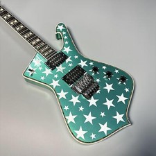 New Iceman Metallic Green Electric Guitar Black Fretboard Chrome Part in stock