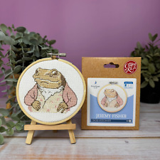 Peter Rabbit  Cross Stitch Kit 'Jeremy Fisher' Crafty Kit Company 10cm Finished