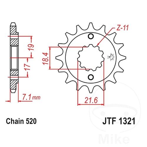 Front sprocket tooth 520 - sprocket,