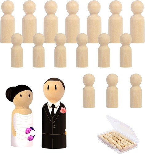 Wooden peg dolls 18pcs natural - dolls,