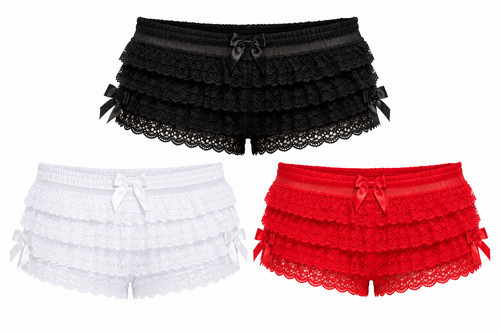 Womens frilly lace - frilly, shorts