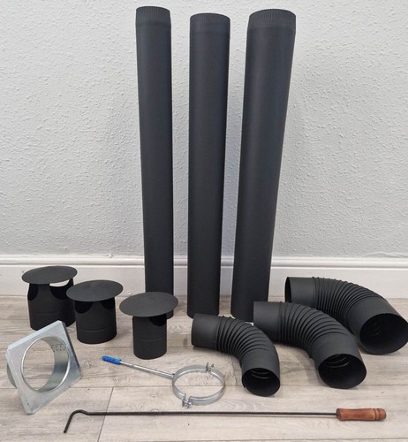 Black steel flue - 4",