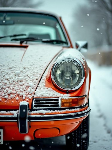 Classic orange porsche 911 - classic,