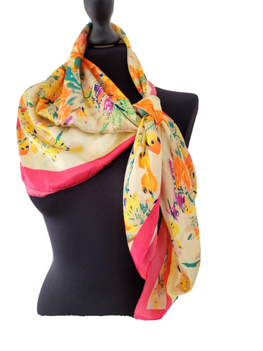 Stunning vintage silk - vintage, scarf