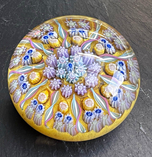Domed millefiori floral art - domed,