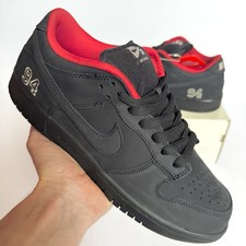 Nike SB Dunk Low OG QS Supreme 94 Black UK 9 EUR 44 US 10 Black Red HQ8487 001