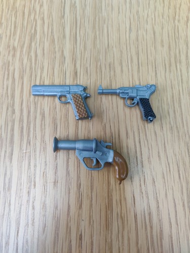 Vintage action man pistols - man,