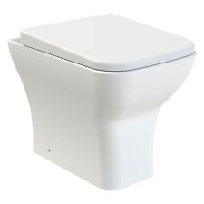Nuie Ava Back to Wall Modern Rimless Toilet Pan & Soft Close Seat Bathroom Loo