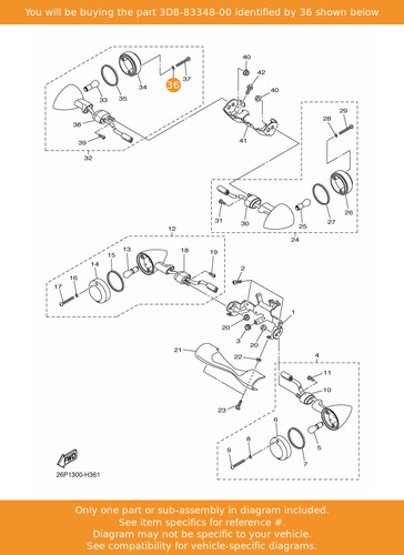 Yamaha washer 3d8 - washer,, 3d8-83348-00