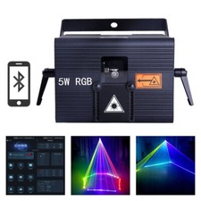 iOS Android App DMX iLDA 5W RGBW Animation DJ Party Stage Projector Laser Lights