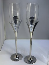 Moët and Chandon Chrome Tulip Flute holder and pomponne x 2 sets