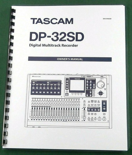 Tascam 32sd owner manual - dp-32sd,