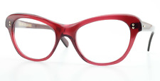 CUTLER AND GROSS London Eyeglasses Women 1165 BE 49-18 Chic Fancy Cat Eye Wine Red