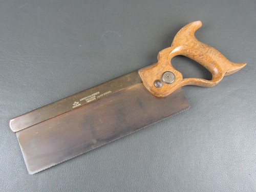 Vintage brass backed tenon - brass,