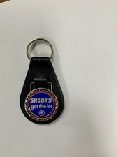 BLACK LEATHER KEYRING/ FOB