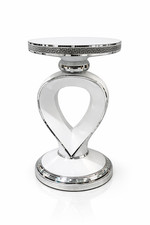 White venetian mirrored table - white,