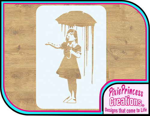 Banksy home umbrella girl - girl, jj