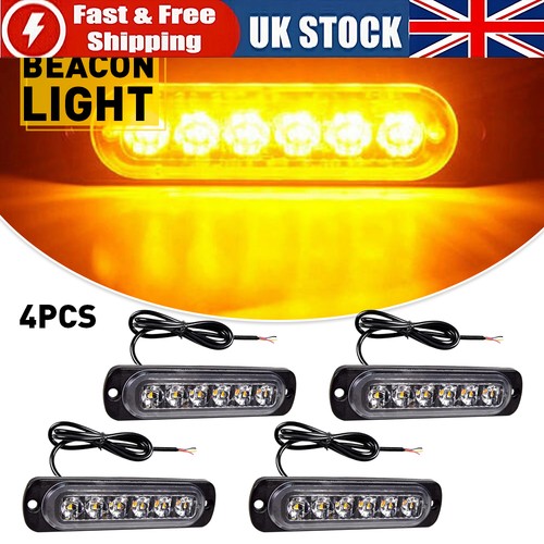 4pcs 6led strobe light bar - 4pcs,