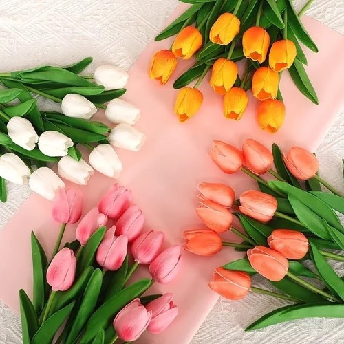 Tulips artificial flowers real - artificial,