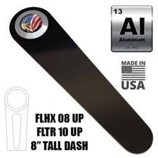 Black Aluminum Dash Insert Chrome Emblem For Harley Touring USA FLAG BALD EAGLE