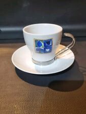 Set Of 6  Flame Homeware Cappuccino Cups And Saucers 