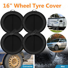 4pcs Heavy Duty Spare Tire Cover RV Motorhome Wheel Covers Rain Protection 16"