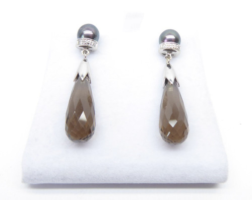 9ct white gold smoky - white,