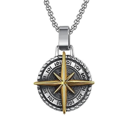 Silver chain pendant - silver,